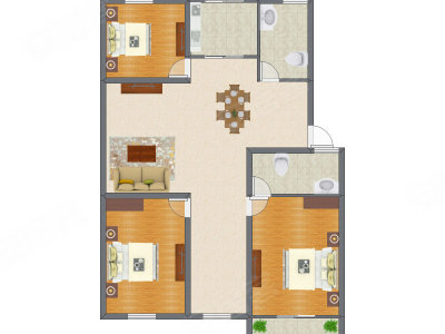 3室2厅 120.54平米
