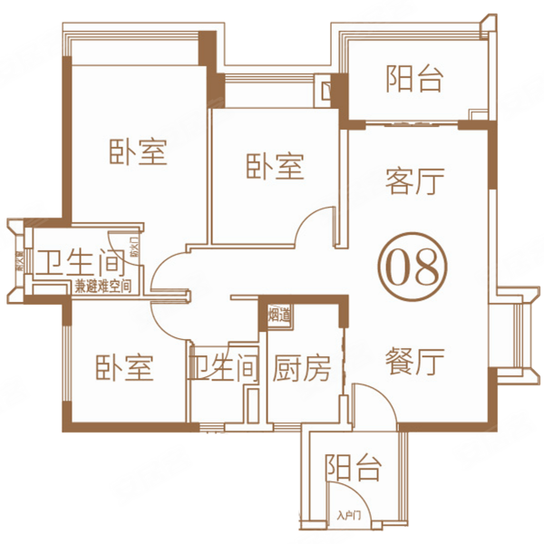 保利和悦滨江户型风水图片