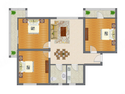 3室2厅 142.97平米