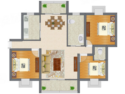 3室2厅 112.56平米