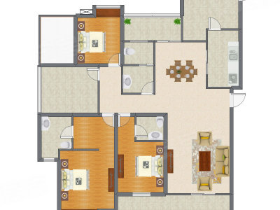 3室2厅 186.98平米