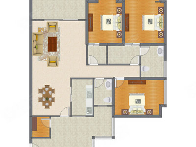 3室2厅 172.52平米