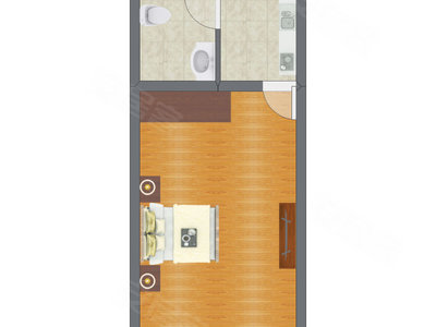 1室1厅 29.16平米