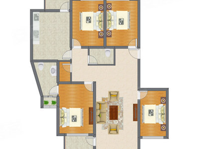 4室1厅 183.31平米