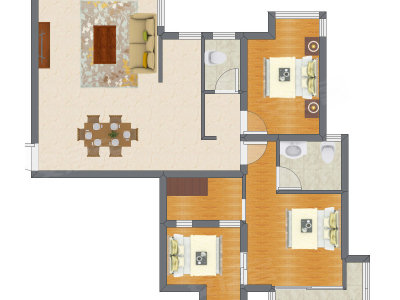 3室2厅 99.44平米