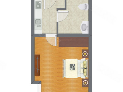 1室0厅 45.90平米