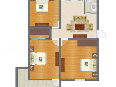 3室1厅 73.90平米
