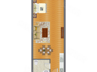 1室0厅 71.78平米户型图