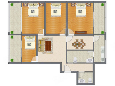 4室2厅 112.62平米