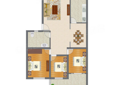 3室2厅 129.90平米