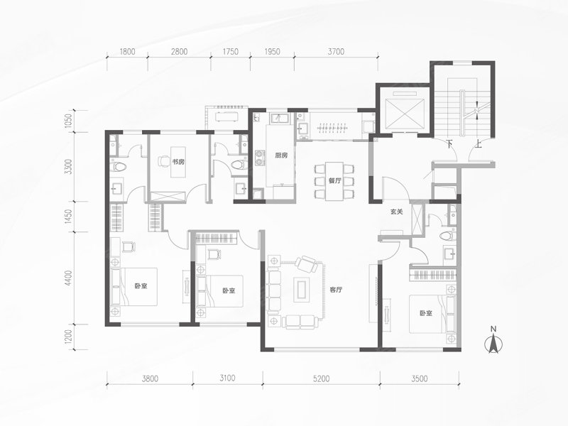 楓林九溪·漪溪4室2廳3衛175㎡南341萬