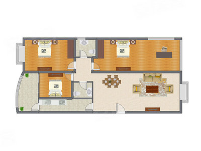 3室2厅 168.76平米