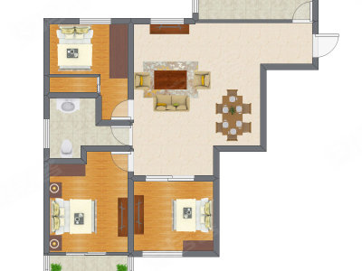 3室2厅 79.45平米