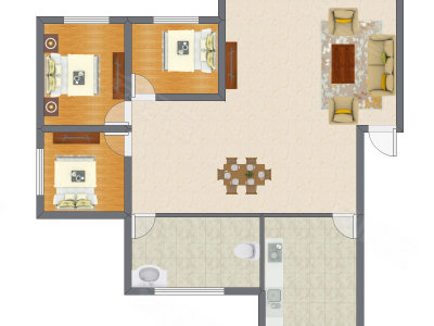 3室2厅 103.90平米