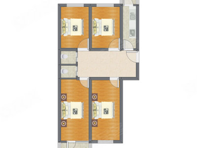 4室1厅 95.26平米