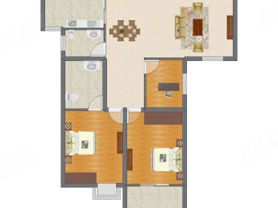 3室2厅 121.88平米