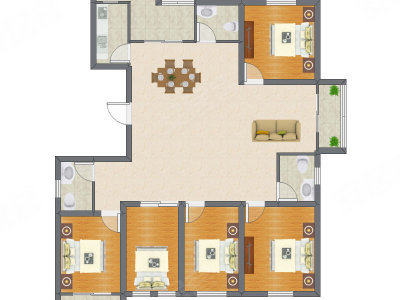 5室2厅 193.00平米