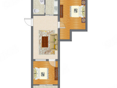 2室1厅 150.74平米户型图