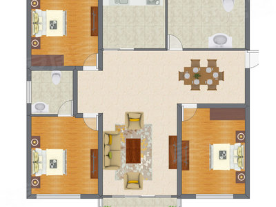 3室2厅 117.77平米