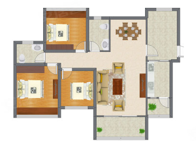 3室2厅 95.65平米