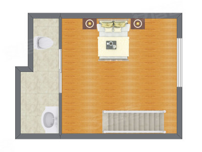 1室1厅 42.90平米