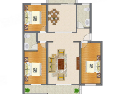 3室2厅 151.23平米