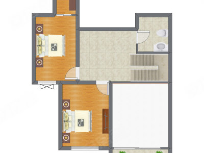 2室2厅 134.10平米户型图