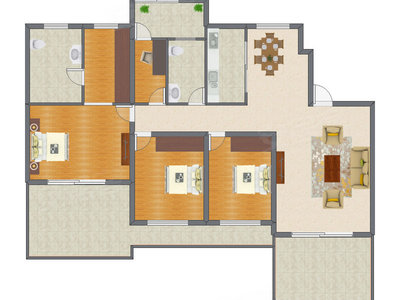 3室2厅 139.75平米