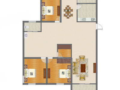 3室2厅 144.83平米