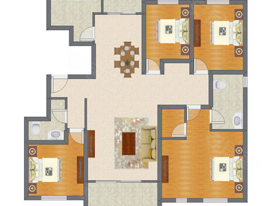 4室2厅 169.21平米
