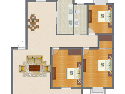 3室1厅 139.71平米