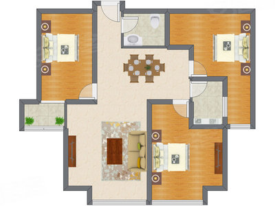 3室2厅 121.01平米
