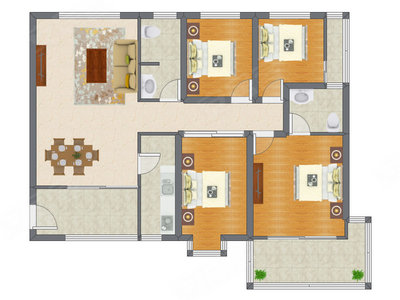 4室2厅 138.60平米
