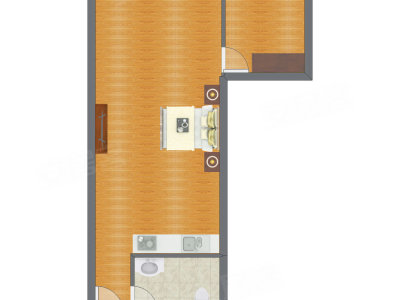 1室0厅 75.00平米户型图