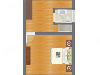 2室1厅 53.60平米