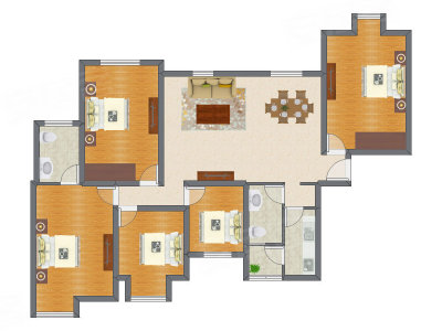 5室2厅 117.11平米