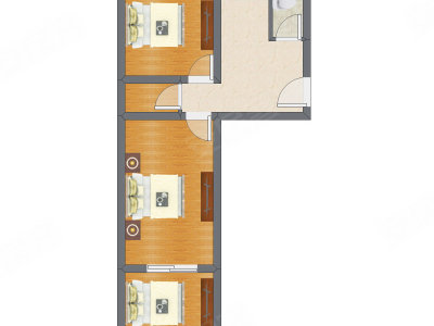 3室1厅 54.45平米