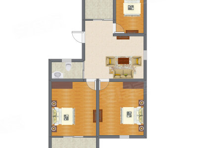 3室1厅 83.03平米