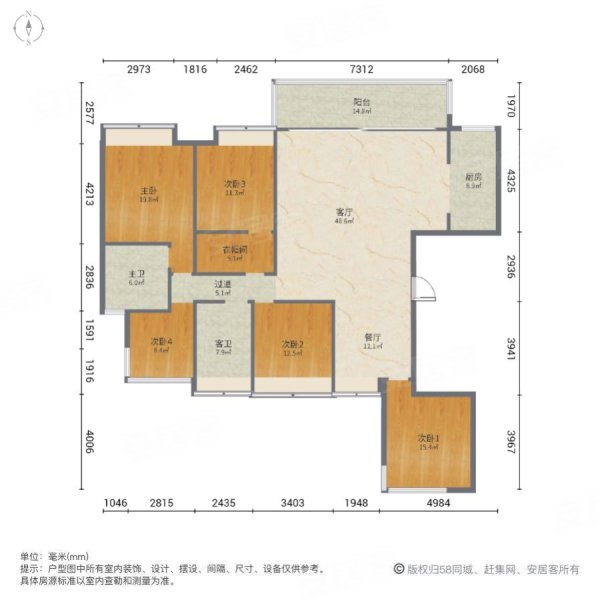 惠州梵高的花园户型图图片