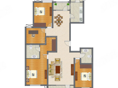 4室1厅 129.83平米