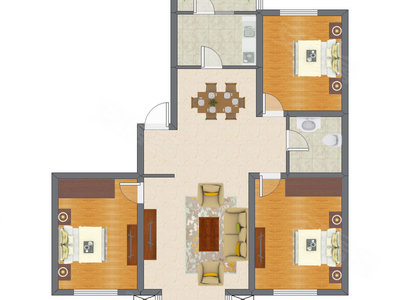 3室2厅 118.70平米