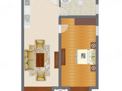 1室1厅 78.00平米户型图