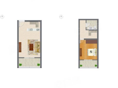 1室2厅 83.55平米