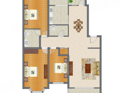 3室2厅 159.34平米