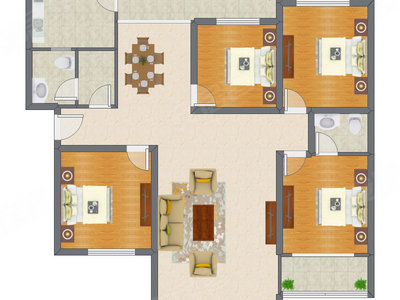 4室2厅 148.47平米