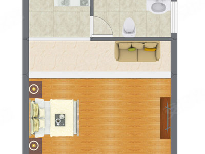1室1厅 29.57平米