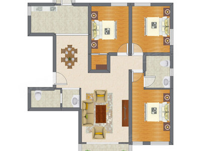 3室2厅 83.17平米