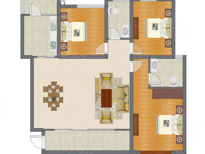 3室2厅 121.23平米