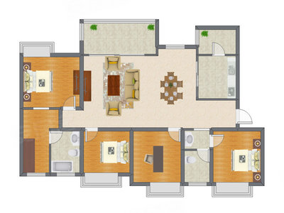 4室2厅 112.00平米