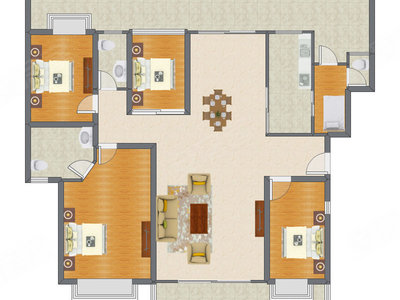 4室2厅 191.38平米